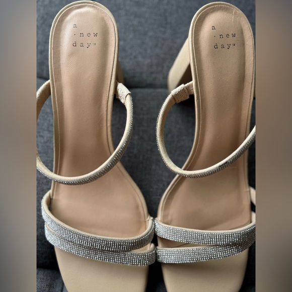 A New Day Sparkly Strappy Heels WORN ONCE - Picture 3 of 5